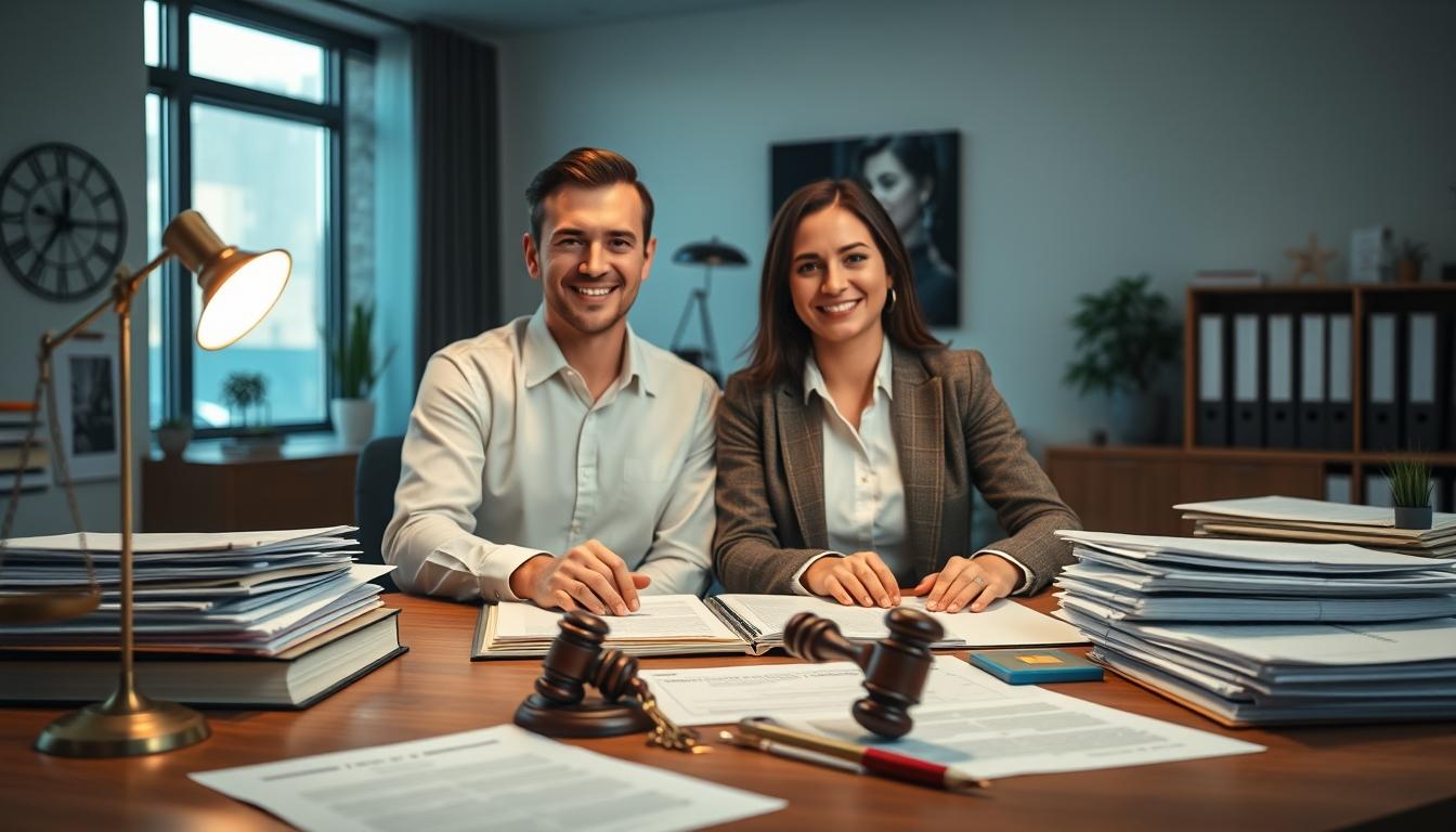 Senior legal team and family support